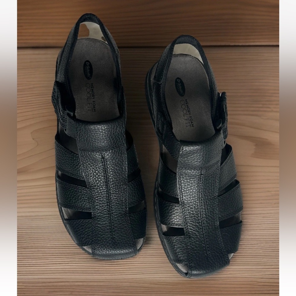 SALE! Dr. Scholl’s NWB Gaston Fisherman Sandals Memory Foam Black Size 11 Medium
